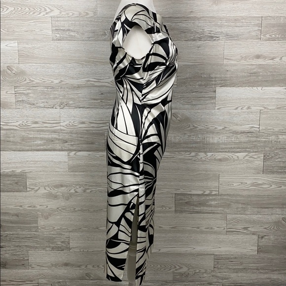 Maggy London A72 Geometric Sheath Formal Dress - Picture 3 of 8